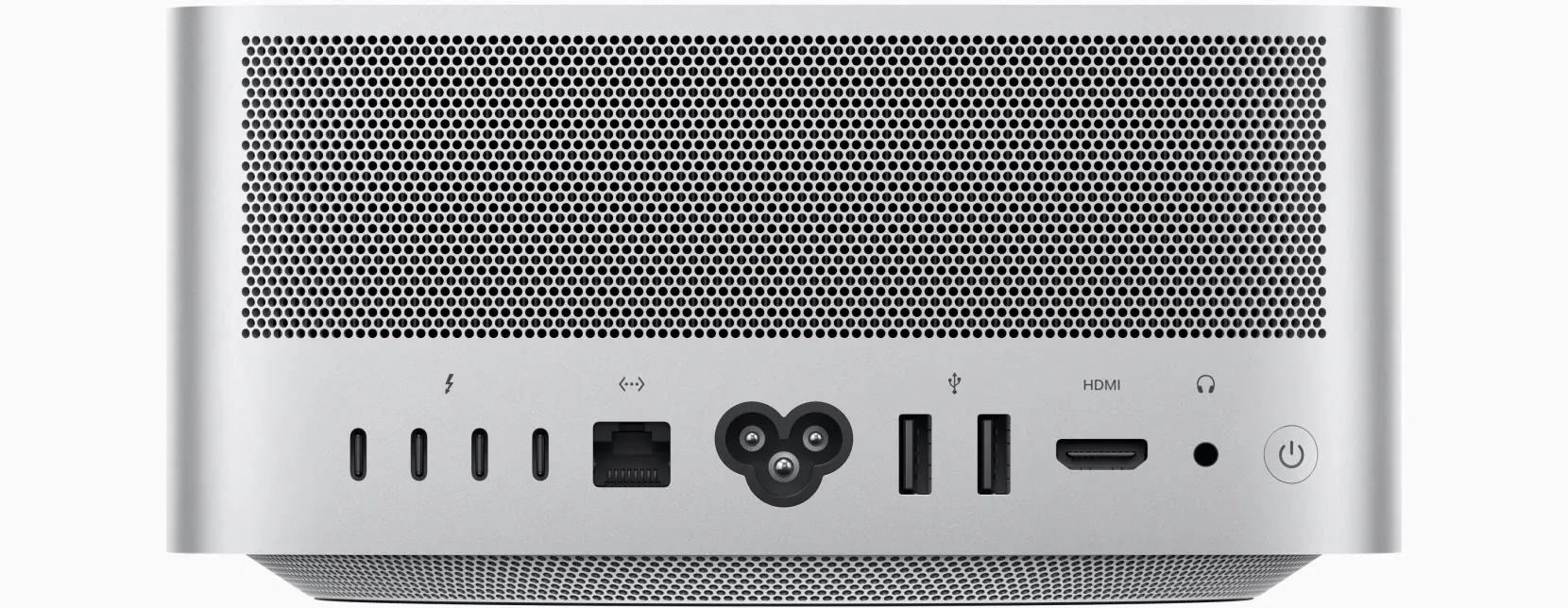 Mac Studio de Apple, vista trasera con sus puertos